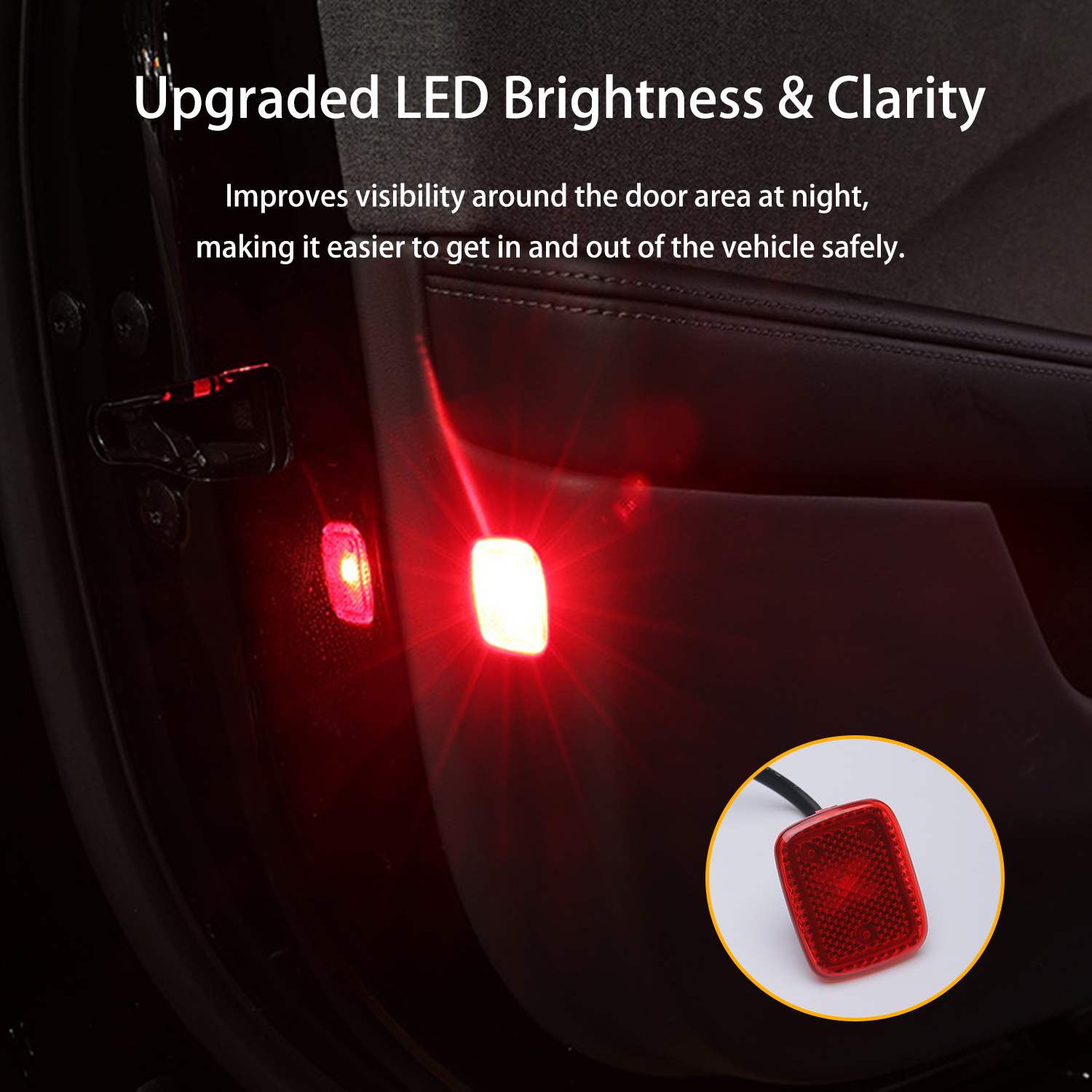 Haovix LED Door Warning Lights for Tesla Model 3 & Model Y