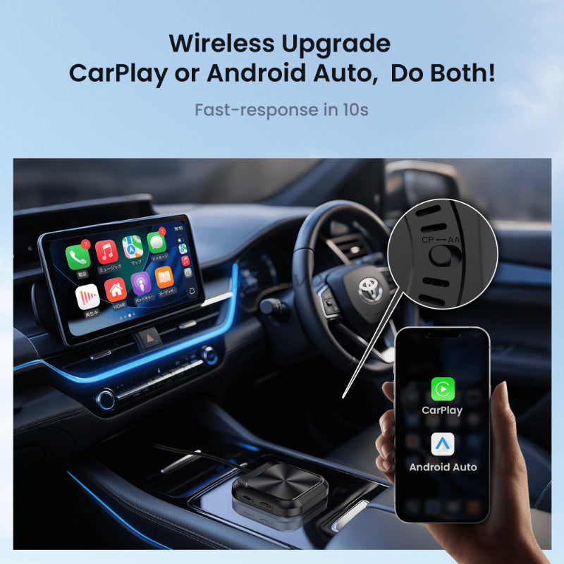 Haovix 2026 CarPlay AI Box 4G — Wireless CarPlay & Android Auto Adapter