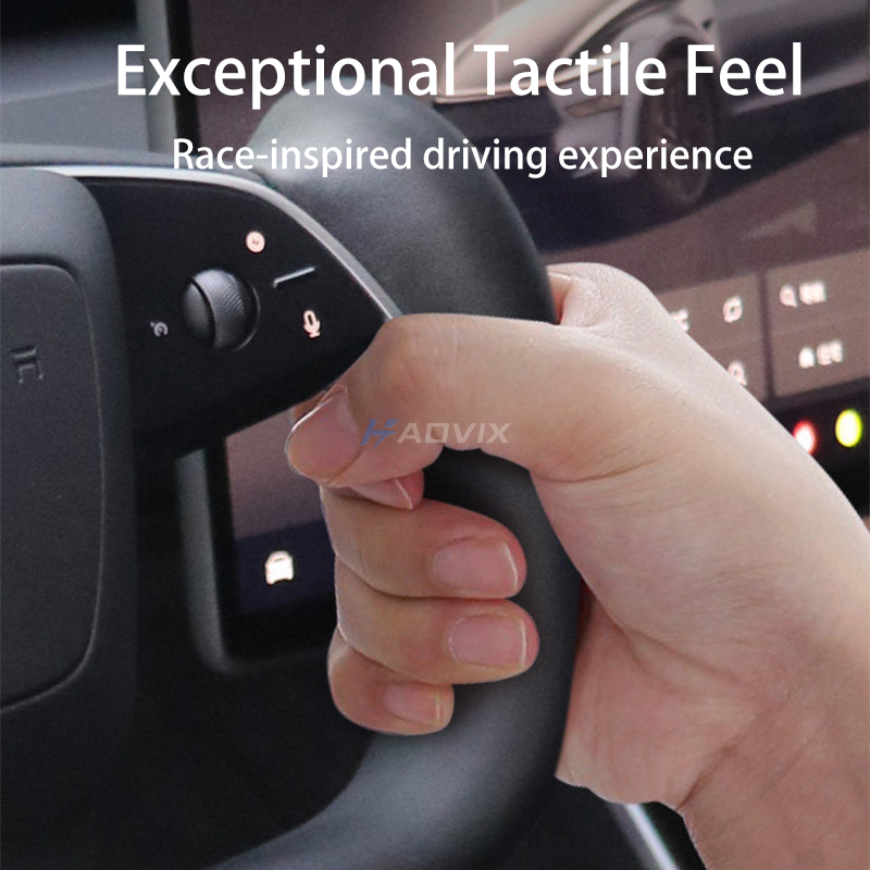 Haovix Premium Nappa Leather Yoke Steering Wheel 3.0 For Tesla Model 3 Highland / Model Y Juniper