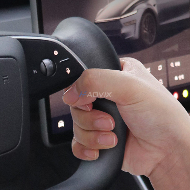 Haovix Premium Nappa Leather Yoke Steering Wheel 3.0 For Tesla Model 3 Highland / Model Y Juniper