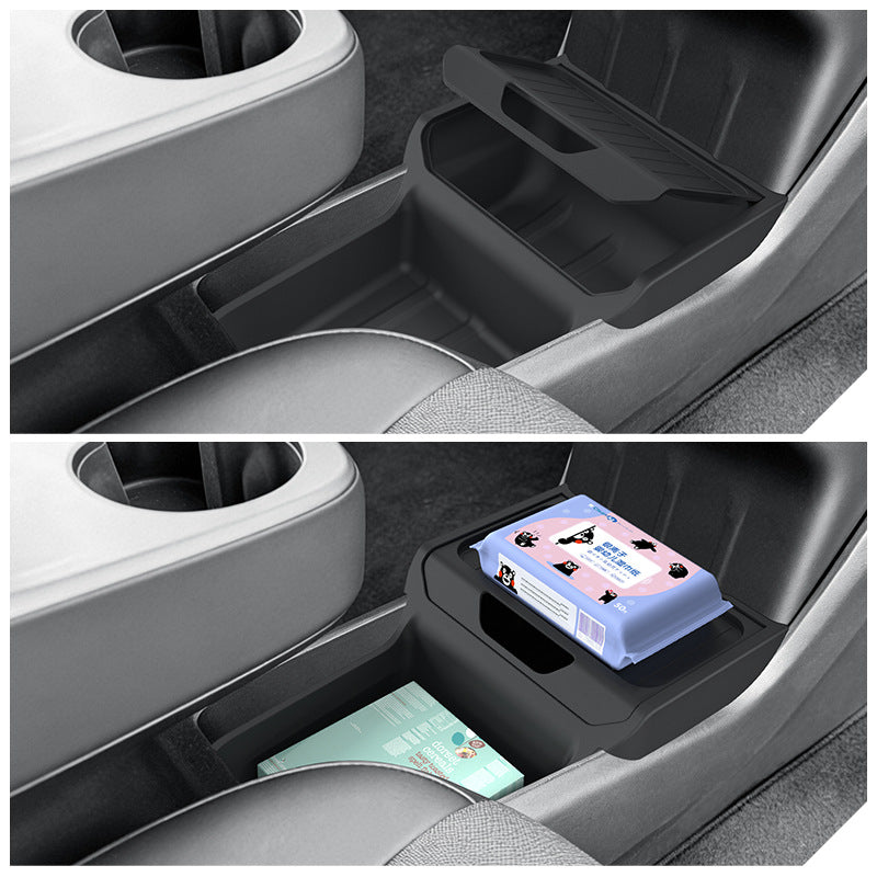 Tesla Model Y Juniper under console storage organizer