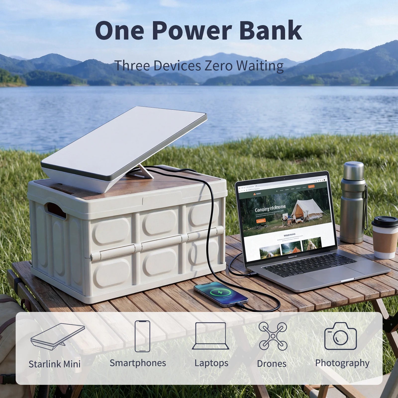 Haovix Starlink Mini Power Bank – 35000mAh / 129Wh Portable Battery with 200W Output