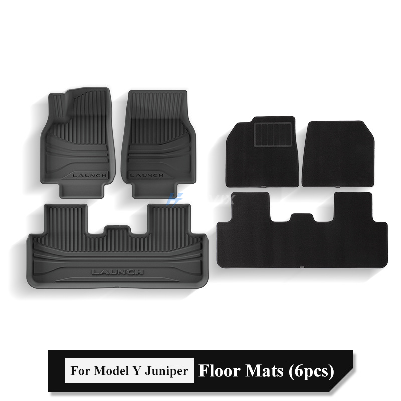 Haovix TPE All-Weather Floor Mats & Trunk Mat for 2025 Tesla Model Y Juniper