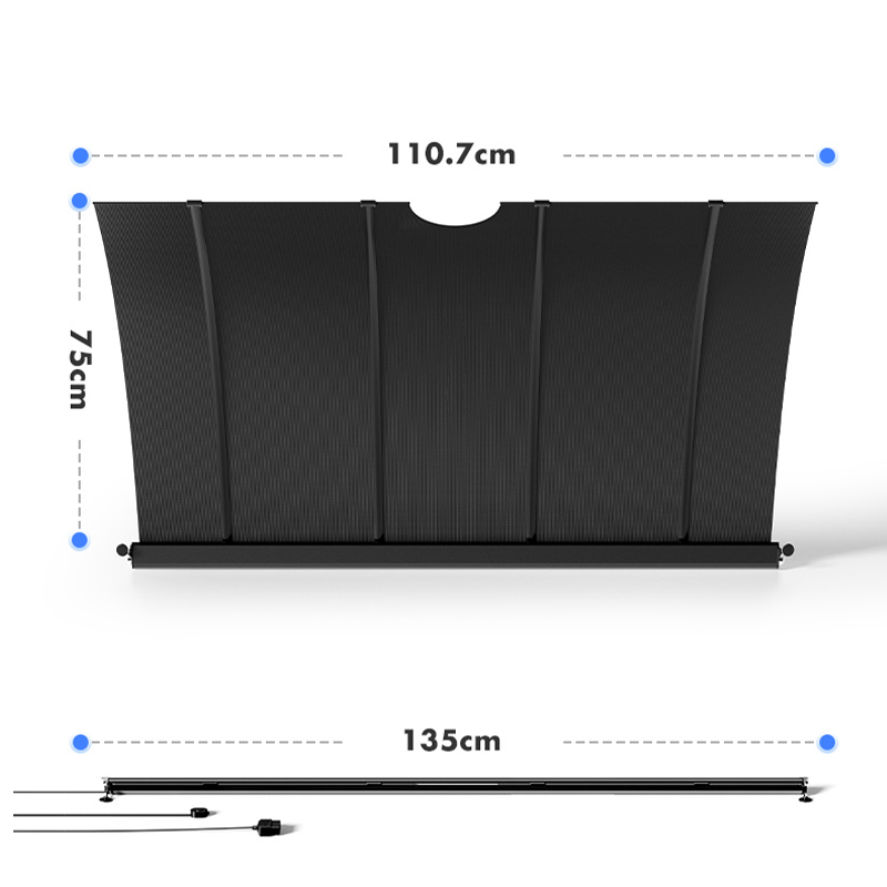 HAOVIX Fully Automatic Front Windshield Sunshade for Tesla Model 3, Model 3 Highland, Model Y & Model Y Juniper
