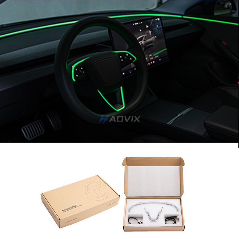Haovix Tesla Steering Wheel Ambient Light Kit for Model 3 Highland, Model Y Juniper & Model YL