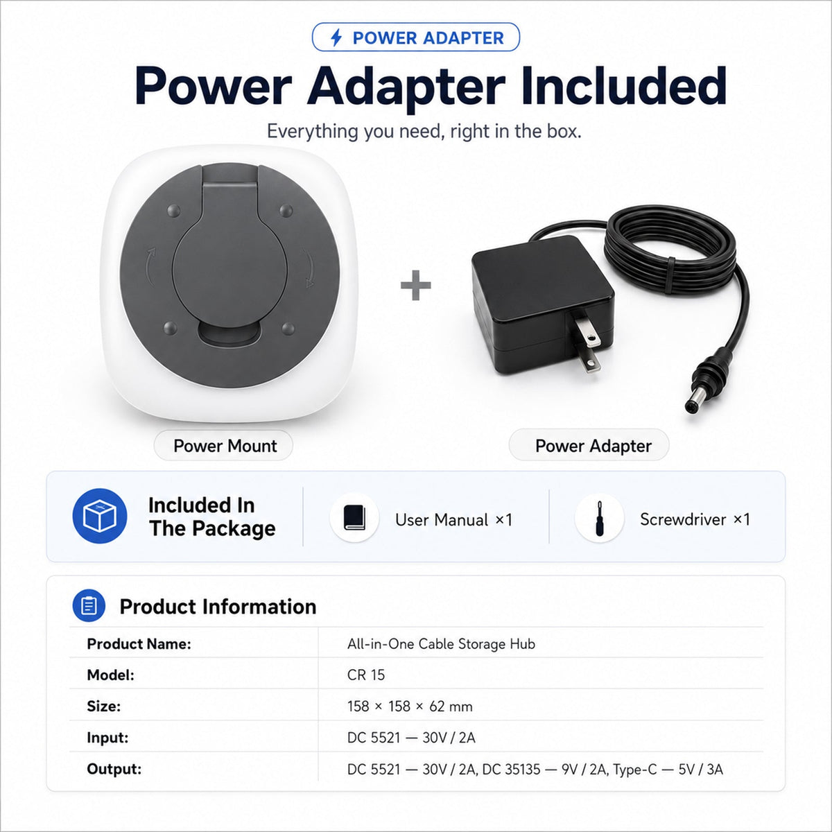 Haovix Starlink Mini Portable Power Hub with Cable Reel