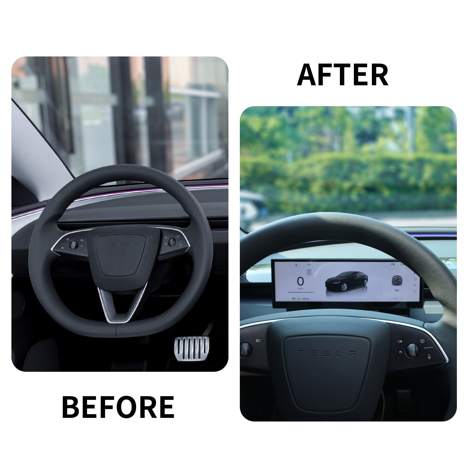 Haovix 10.88-Inch Heads Up Display Smart Dashboard Touch Screen Instrument Cluster For Model Y/ Y Juniper & Model 3/3 Highland