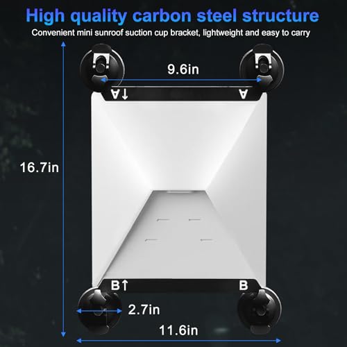 Haovix Starlink Mini Suction Cup Mount for Car Sunroofs or Windows – Secure Satellite Mounting Kit with Strong Grip