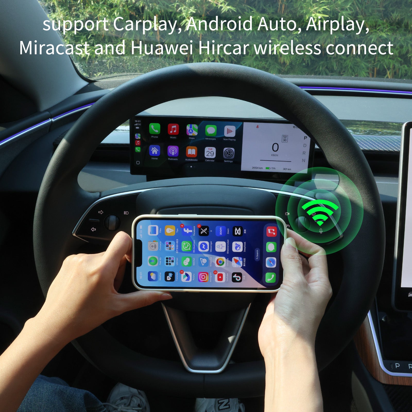 Haovix 10.88-Inch Heads Up Display Smart Dashboard Touch Screen Instrument Cluster For Model Y/ Y Juniper & Model 3/3 Highland