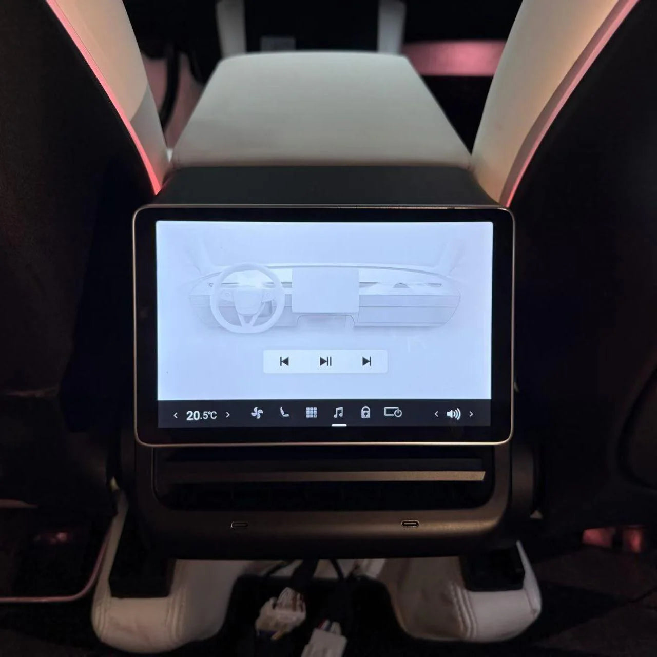 Haovix 8-inch Android Smart 4G + Wifi Rear Entertainment Display for Tesla Model 3/Y