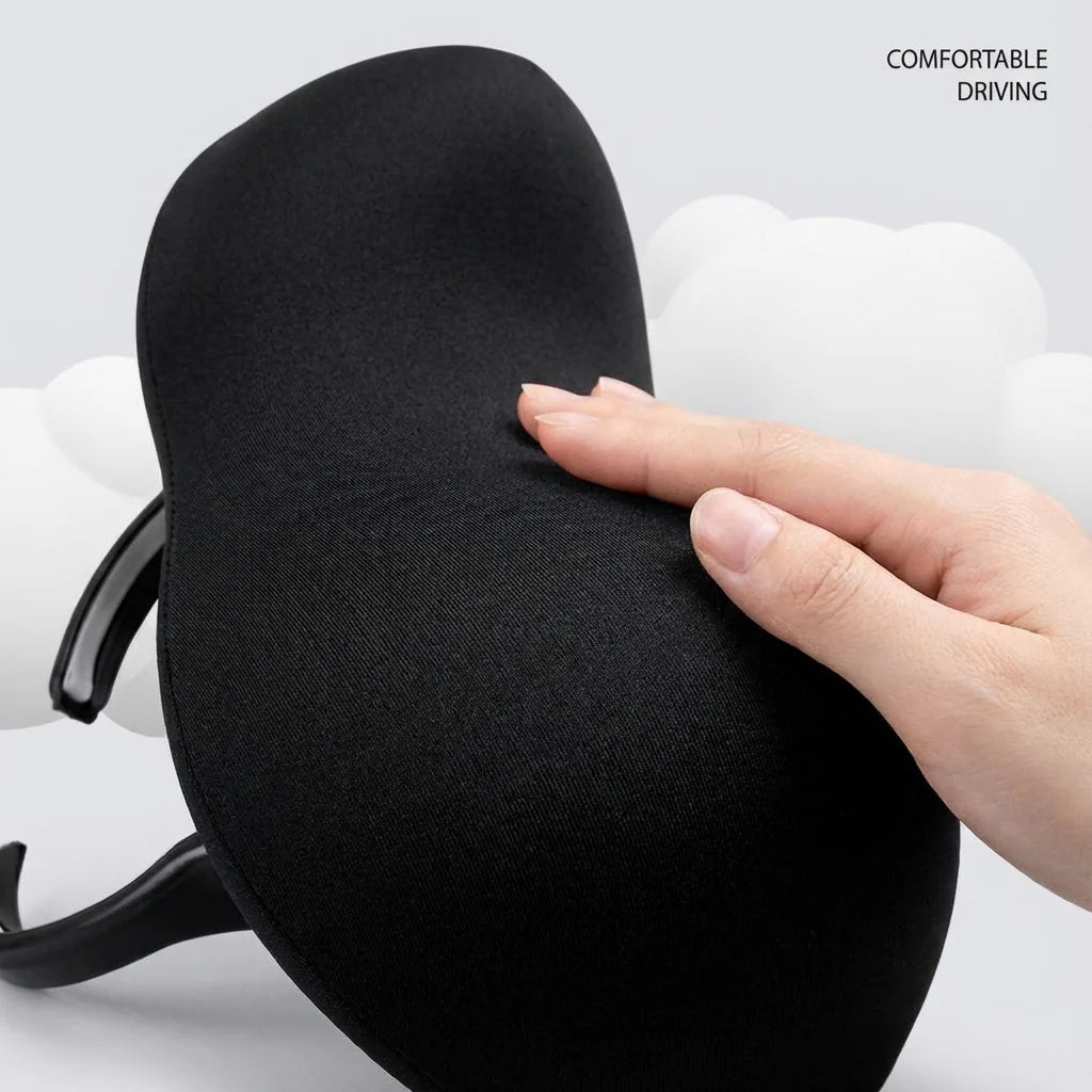 Haovix Adjustable Memory Foam Headrest for Tesla Model 3 & Y | 10cm Ergonomic Neck Support Cushion