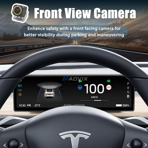 Haovix H88 Pro 8.8-In Touch Screen Instrument Cluster For Model 3/Y