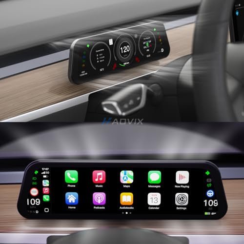 Haovix H96 9.6-inch CarPlay Screen Dashboard Touchscreen Display For Tesla Model 3/Y /Model Y Juniper/Model 3 Highland