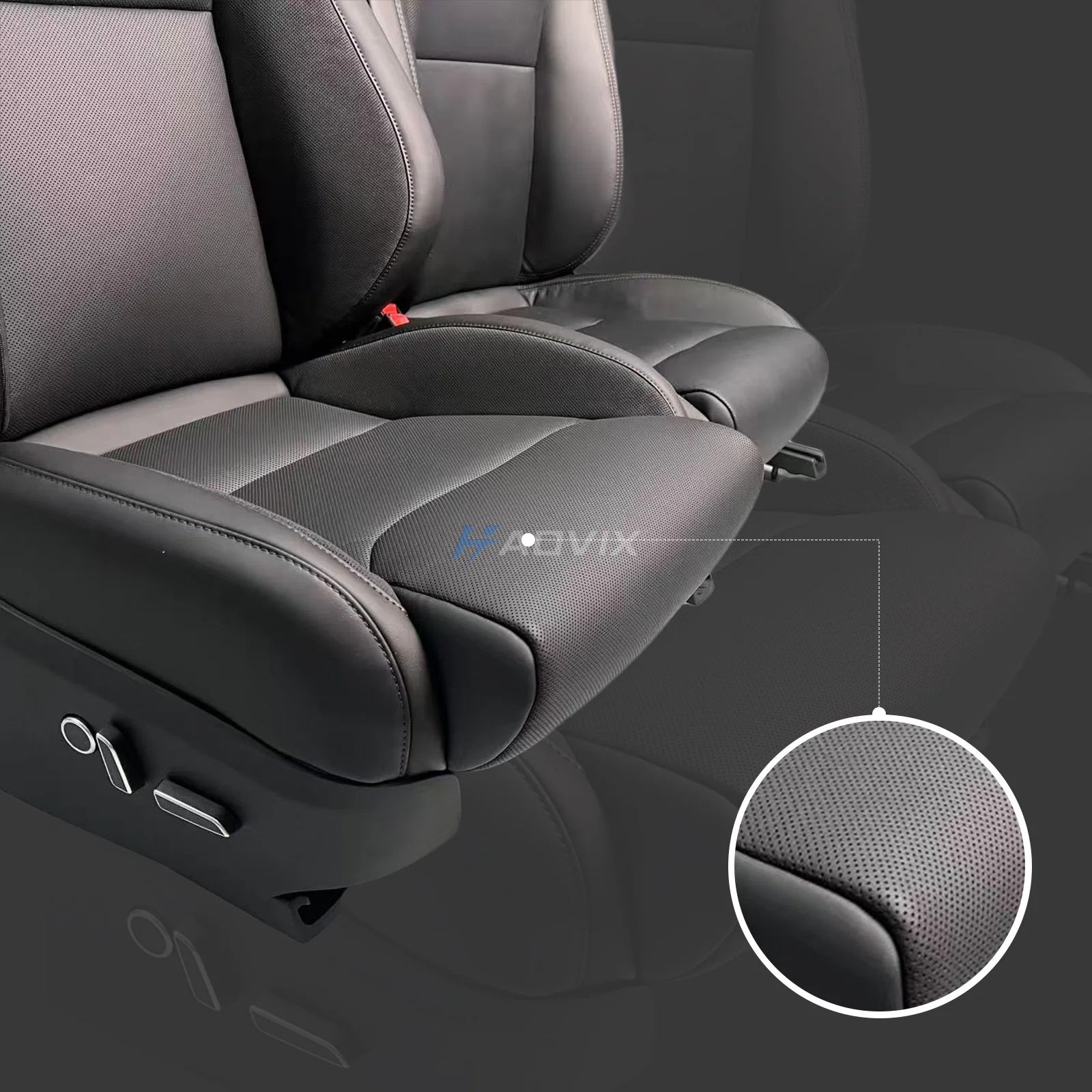 Haovix Plaid-Style Performance Sport Seats Nappa Leather for Tesla Model X/S (2021–2023)