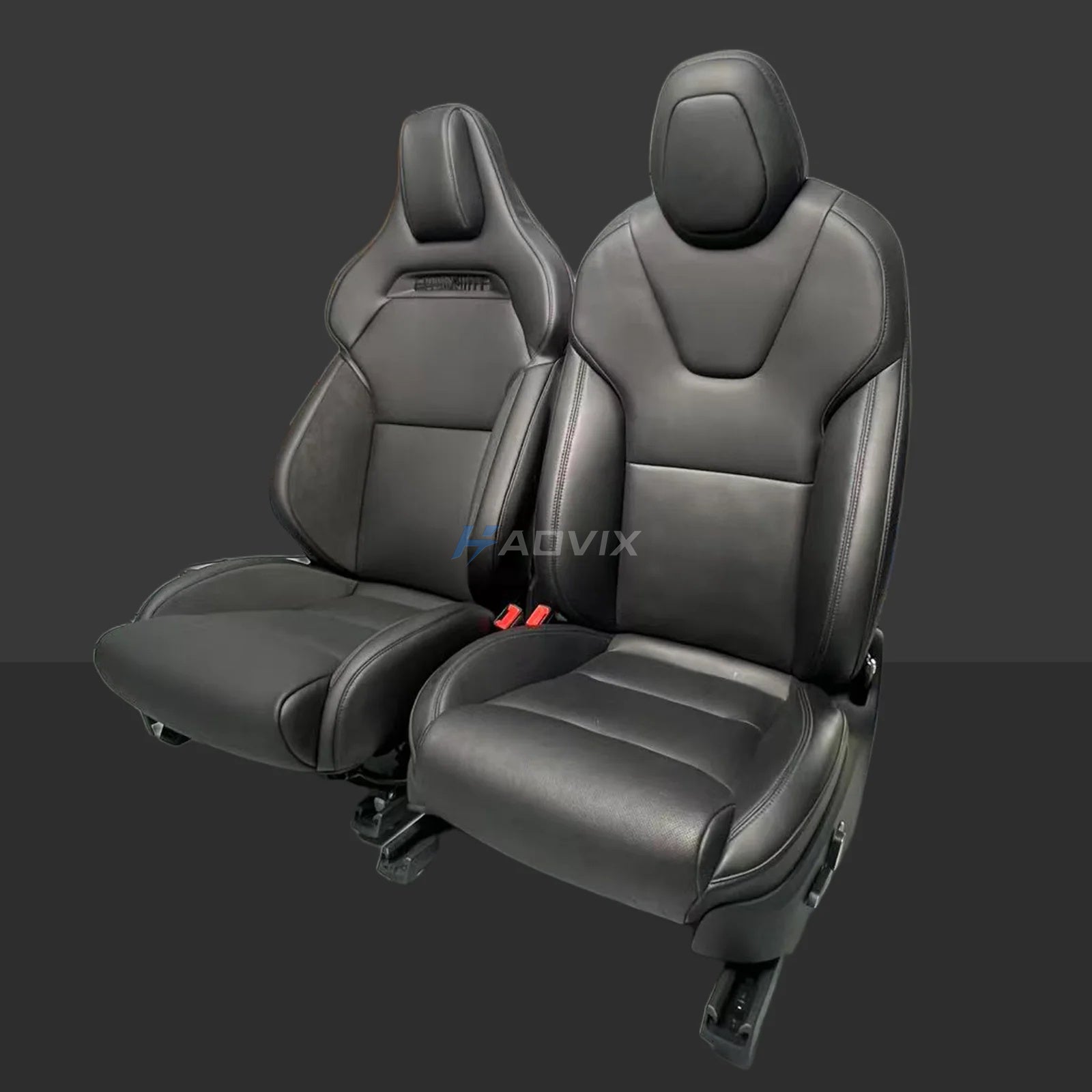 Haovix Plaid-Style Performance Sport Seats Nappa Leather for Tesla Model X/S (2021–2023)