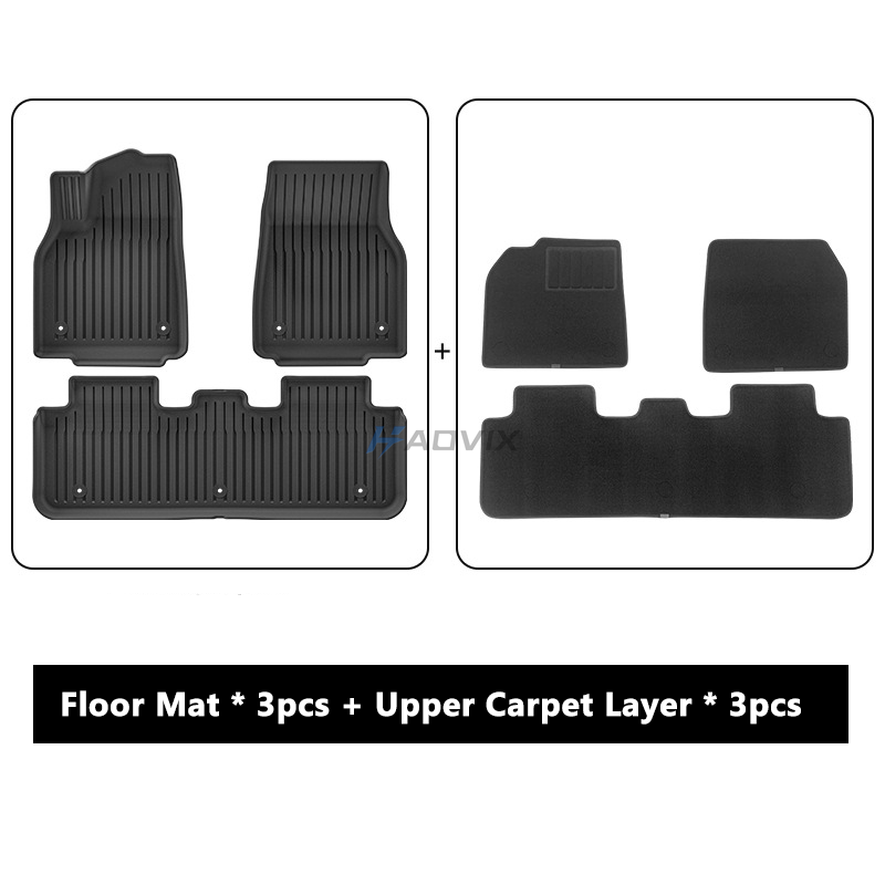 Haovix TPE Floor Mats Non-slip Waterproof Durable Car Mats For Model Y Juniper 2025+
