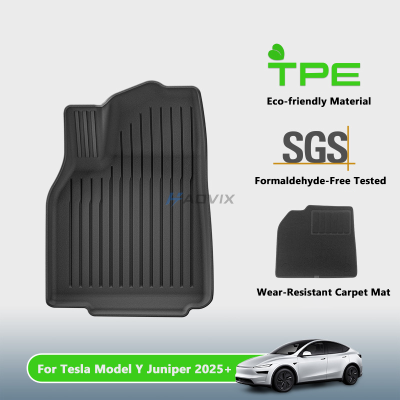Haovix TPE Floor Mats Non-slip Waterproof Durable Car Mats For Model Y Juniper 2025+