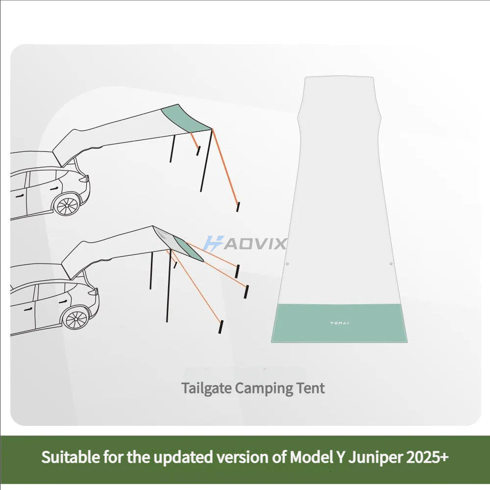 Haovix Tailgate Camping Tent for Tesla Model Y Juniper (2025+)