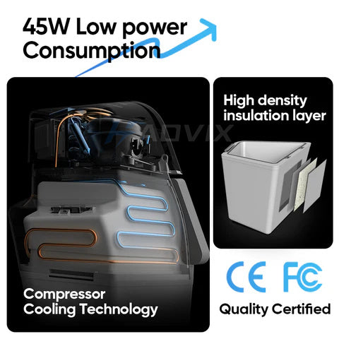 Haovix Trunk Fridge Hidden Cooler 16L Car Mini Refrigerator for Tesla Model Y /Model Y Juniper
