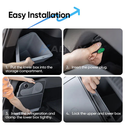 Haovix Trunk Fridge Hidden Cooler 16L Car Mini Refrigerator for Tesla Model Y /Model Y Juniper