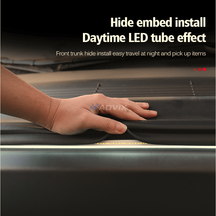Haovix Frunk Ambient Light Strip for Tesla Model 3 Highland / Model Y Juniper