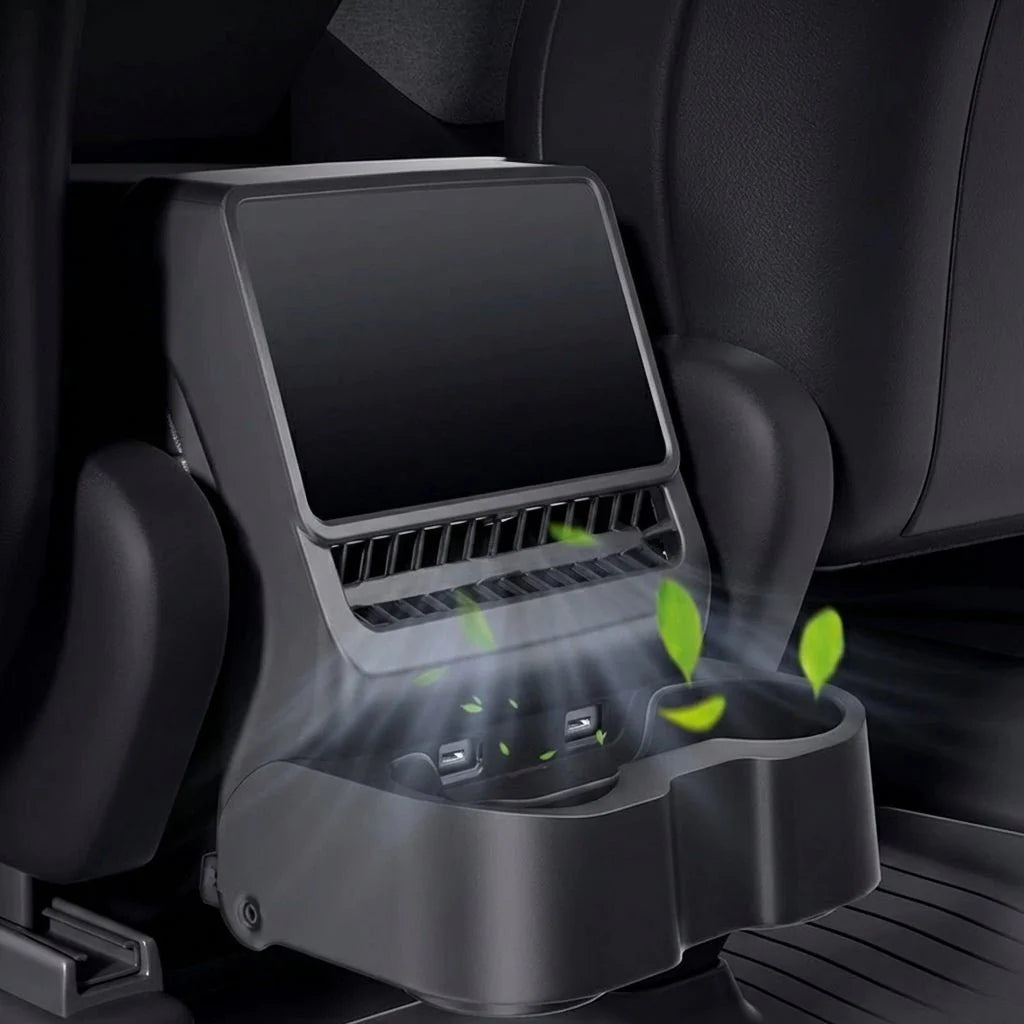 Haovix Rear Seat Cup Holder for Tesla Model Y Juniper & Model 3 Highland