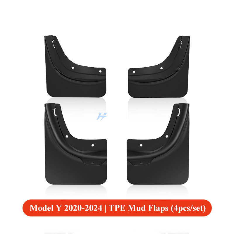 Haovix Mud Flaps No-Drill TPE Front & Rear Wheel Splash Guards For Model Y Juniper & Model 3 Highland