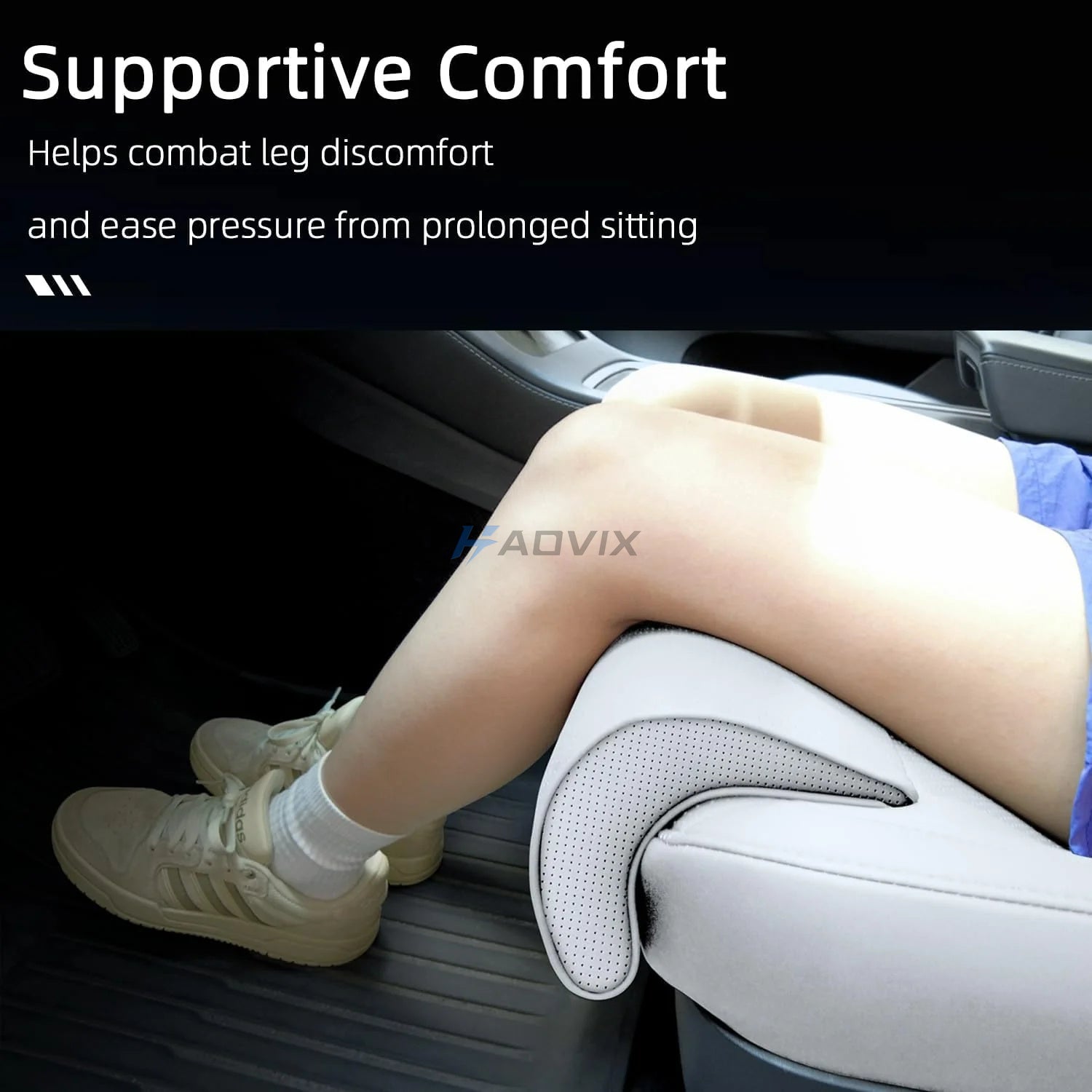 Haovix Full Surround Seat Cushion Cover with Extended Leg Support For Tesla Model 3 / Model Y