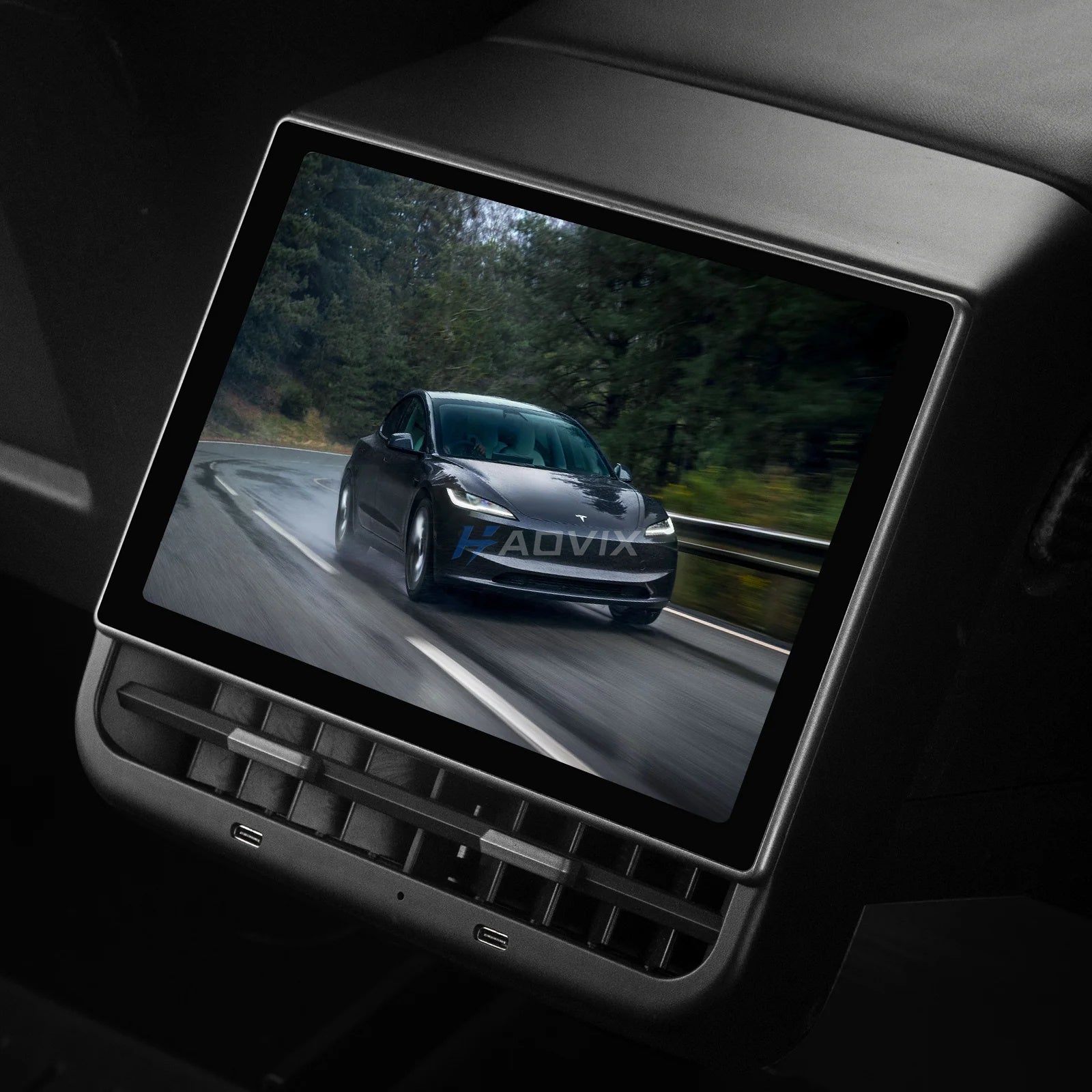 Haovix 8.66” Rear Seat Android Touchscreen Display for Tesla Model 3 & Model Y