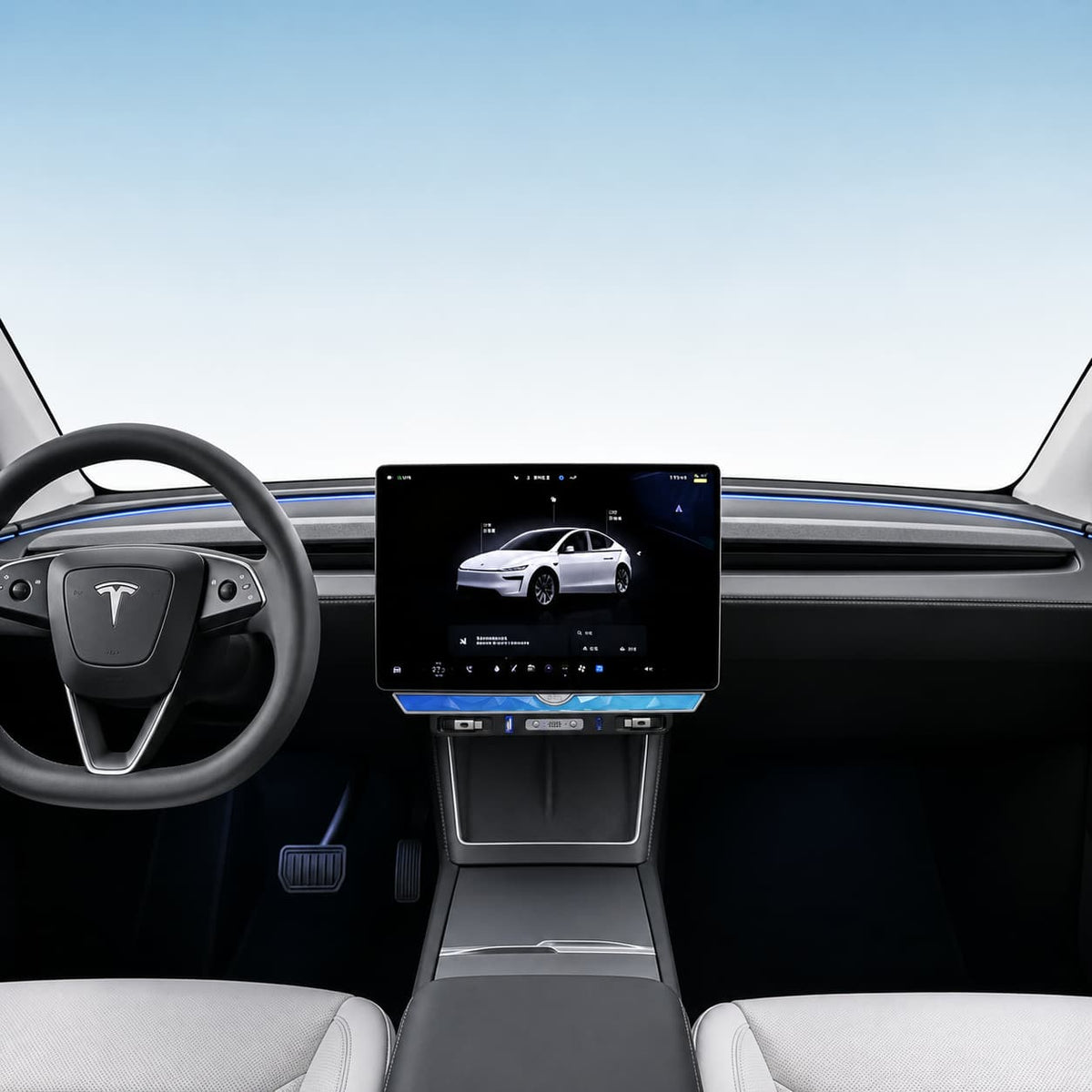 Model 3 Highland/Model Y Juniper Under Screen Crystal Dock | 3-in-1 Ambient Light, Aromatherapy & USB Fast Charging - Tesery Official Store
