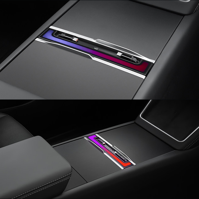 Haovix USB Hub for Tesla Model Y Juniper & Model 3 Highland (120W Retractable Fast Charging Hub)