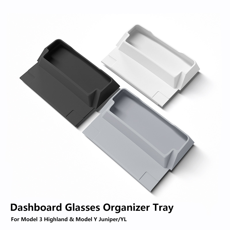Haovix Center Console Glasses Organizer Tray for Tesla Model 3 Highland & Model Y Juniper