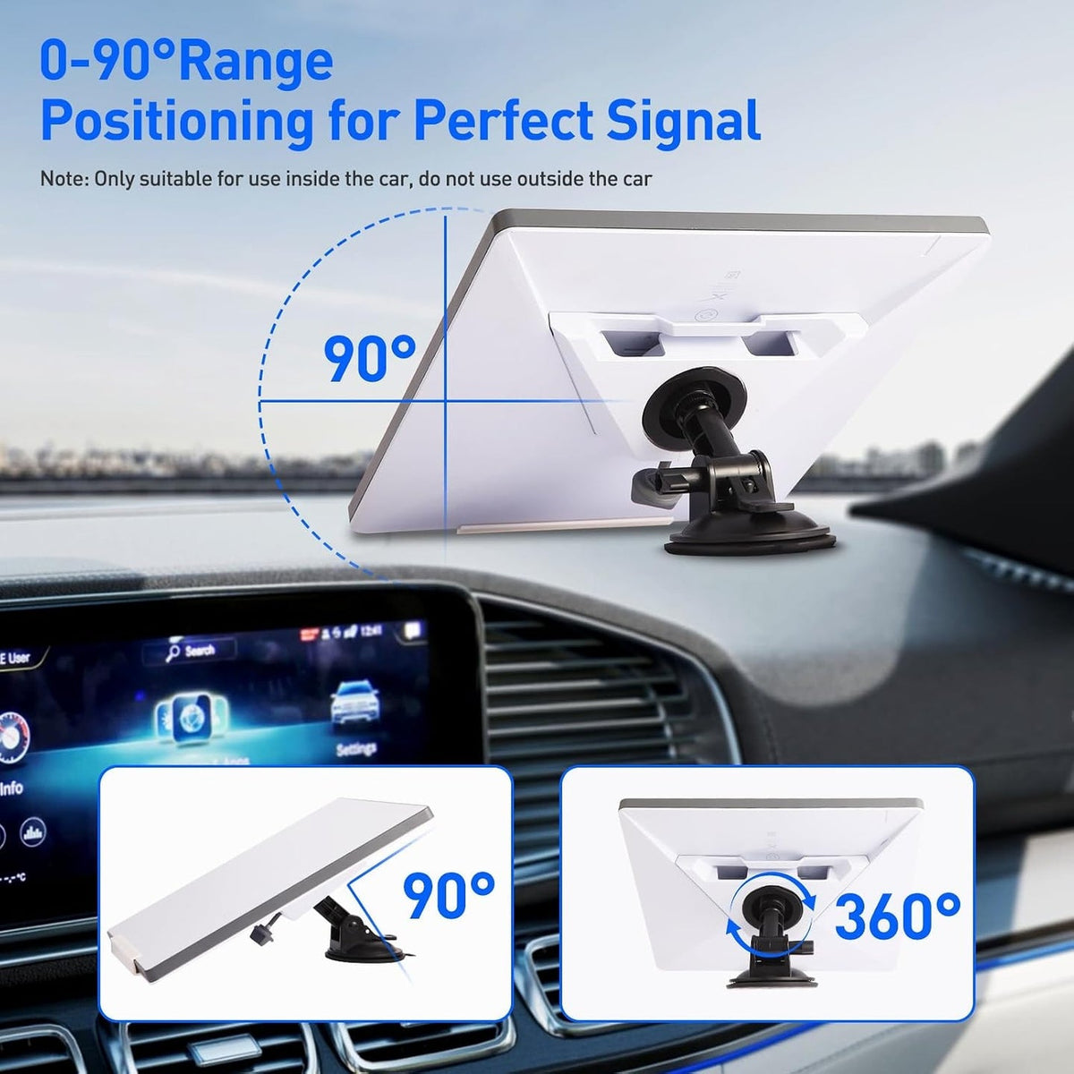 Haovix Starlink Mini Suction Cup Mount – 360° Adjustable Car & RV Windshield Holder