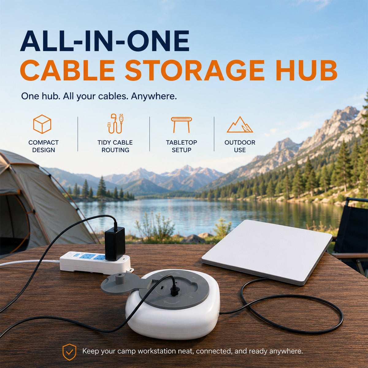 Haovix Starlink Mini Portable Power Hub with Cable Reel