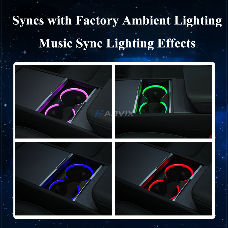 Haovix Tesla Steering Wheel Ambient Light Kit for Model 3 Highland, Model Y Juniper & Model YL