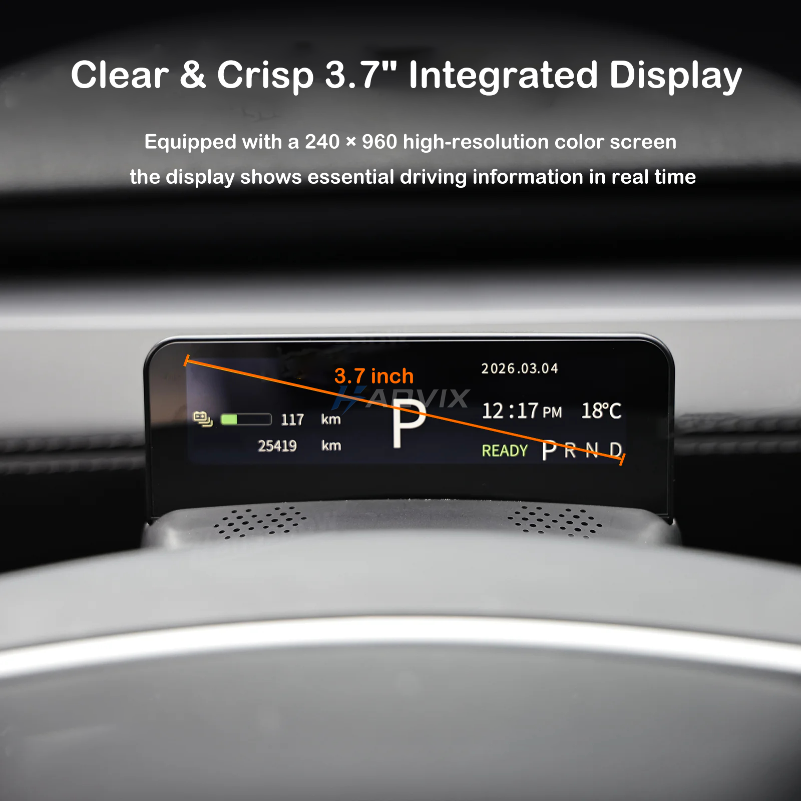 Haovix Gear Shift Control Stalk with 3.7” Display for Model Y Juniper & Model 3 Highland