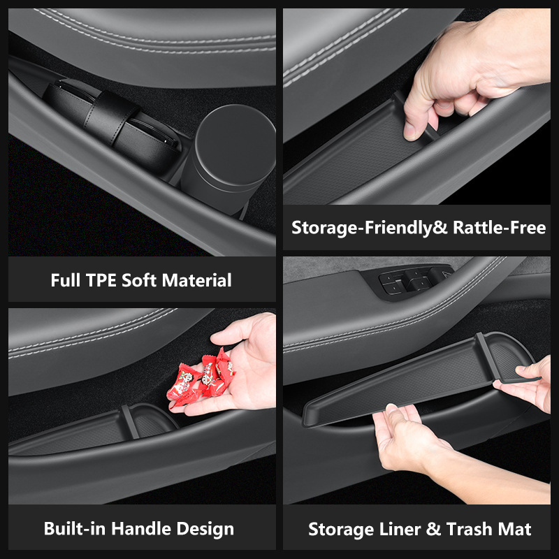 Haovix Door Side Pocket Organizer Liners & Cup Holder Inserts For Model Y Juniper & Model YL