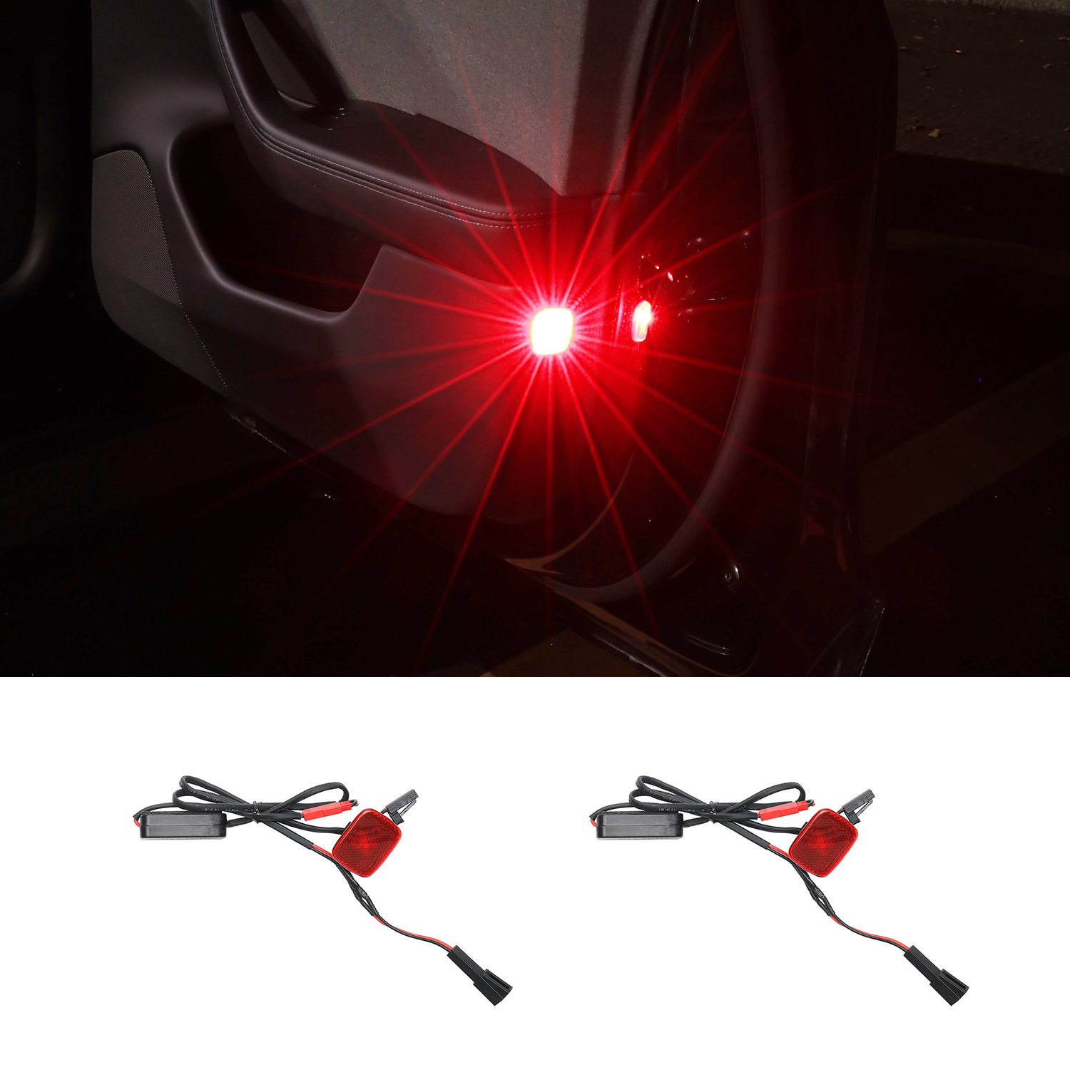 Haovix LED Door Warning Lights for Tesla Model 3 & Model Y