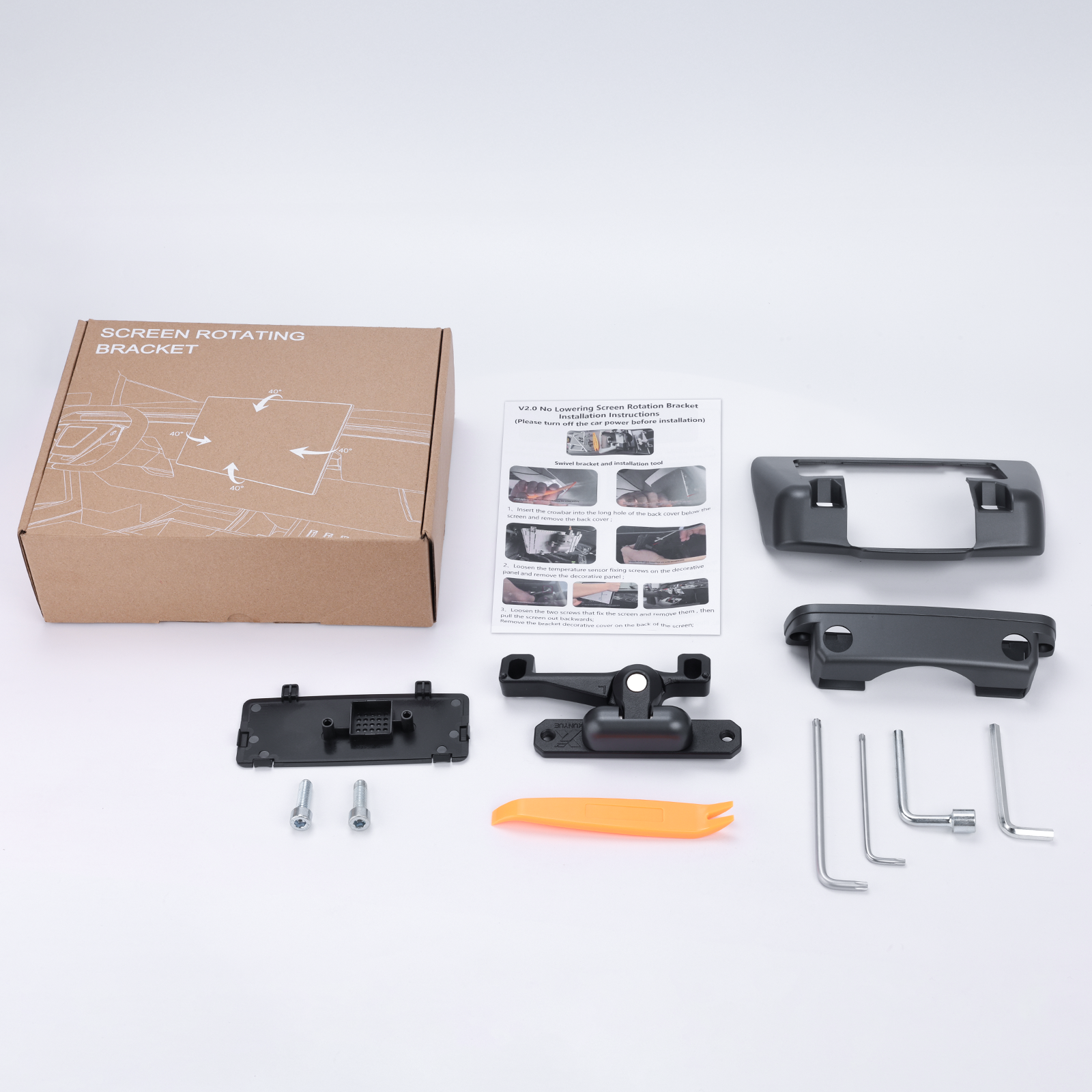 Haovix V3 Dashboard Screen Swivel Mount kit (Keep Original Height) For Model 3/Y/3 Highland/Model Y Juniper