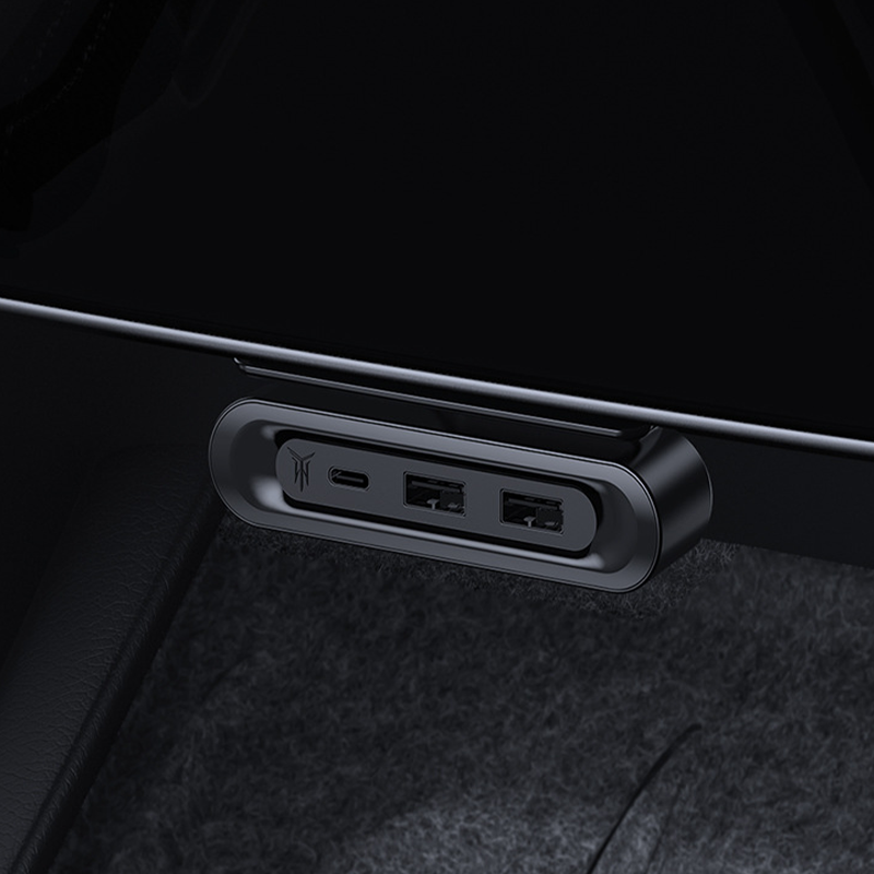 HAOVIX 4-in-1 Foldable Hidden USB Hub for Tesla Model 3/Y