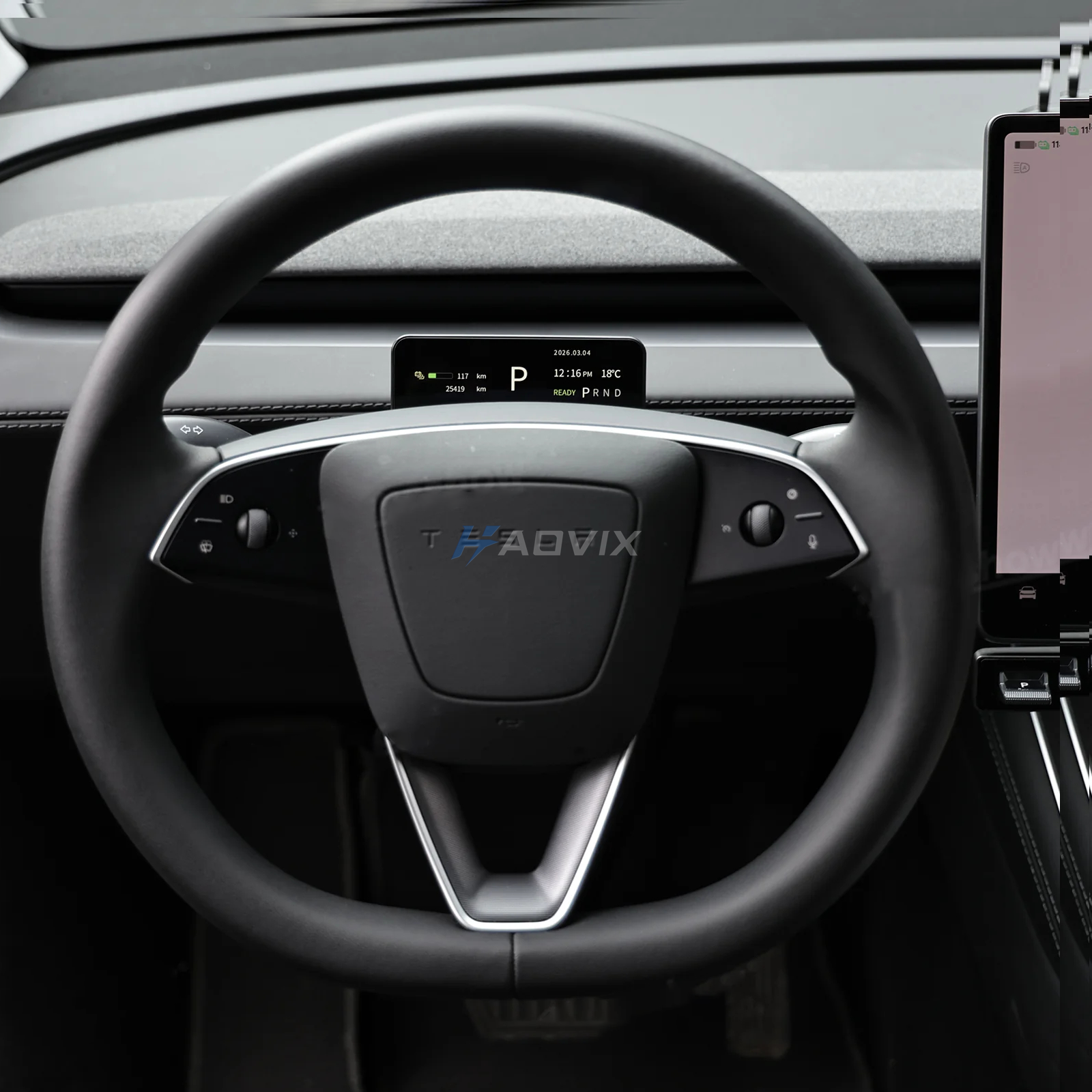 Haovix Gear Shift Control Stalk with 3.7” Display for Model Y Juniper & Model 3 Highland