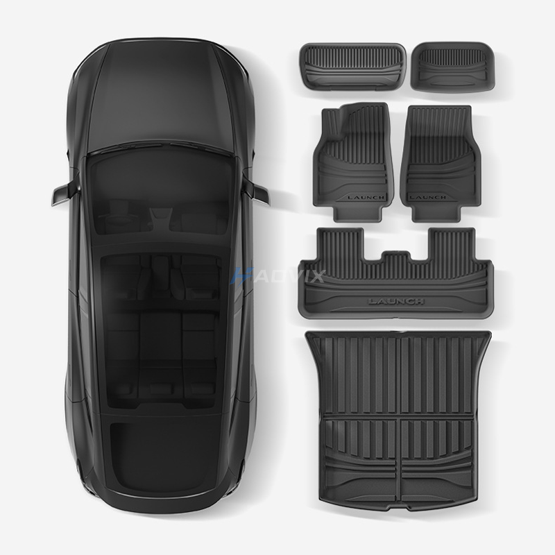 Haovix TPE All-Weather Floor Mats & Trunk Mat for 2025 Tesla Model Y Juniper