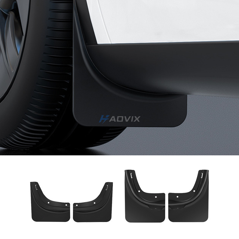 Haovix Mud Flaps No-Drill TPE Front & Rear Wheel Splash Guards For Model Y Juniper & Model 3 Highland