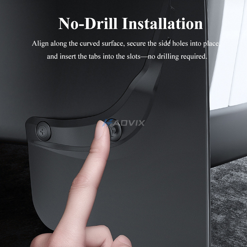 Haovix Mud Flaps No-Drill TPE Front & Rear Wheel Splash Guards For Model Y Juniper & Model 3 Highland