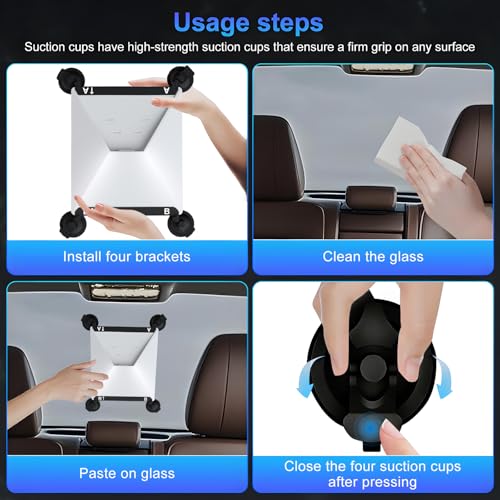 Haovix Starlink Mini Suction Cup Mount for Car Sunroofs or Windows – Secure Satellite Mounting Kit with Strong Grip