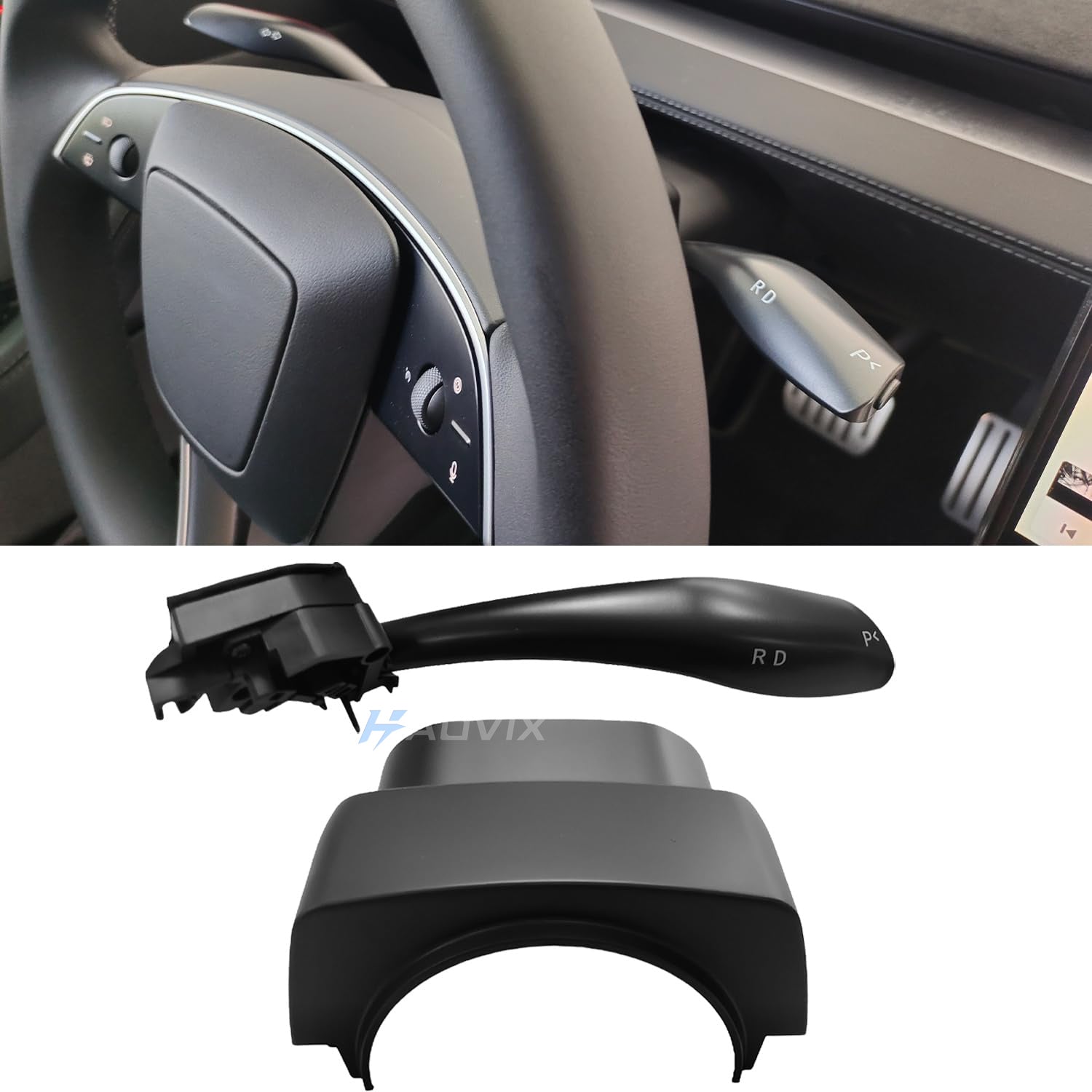 Haovix Gear Shift Lever & Turn Signal Stalk Right Side Upgrade Kit  for Tesla Model Y Juniper