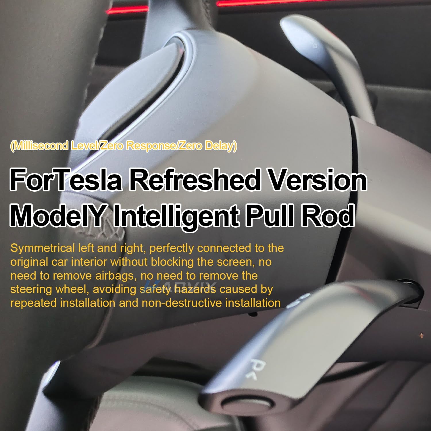 Haovix Gear Shift Lever & Turn Signal Stalk Right Side Upgrade Kit  for Tesla Model Y Juniper