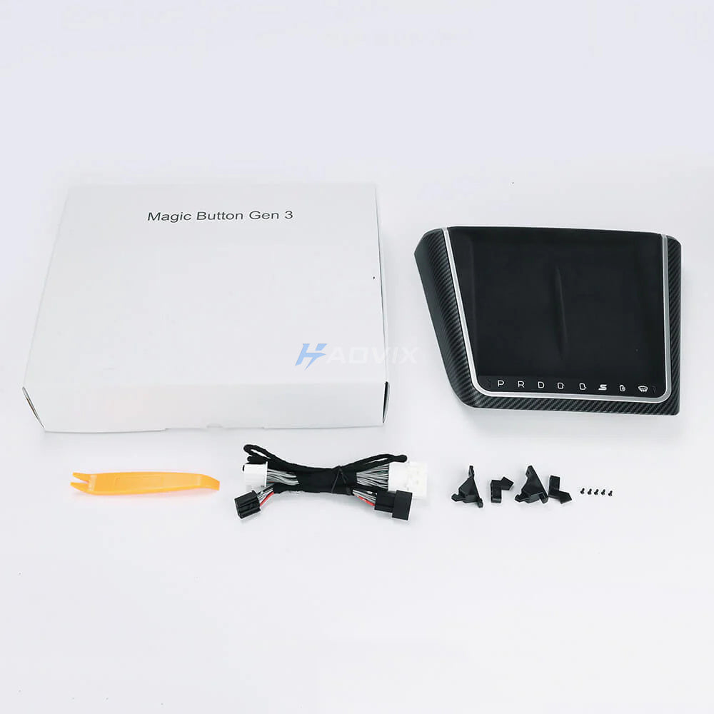 Haovix Center Console Wireless Charger with Shortcut Buttons & Ambient LED For Model 3 Highland/Model Y Juniper