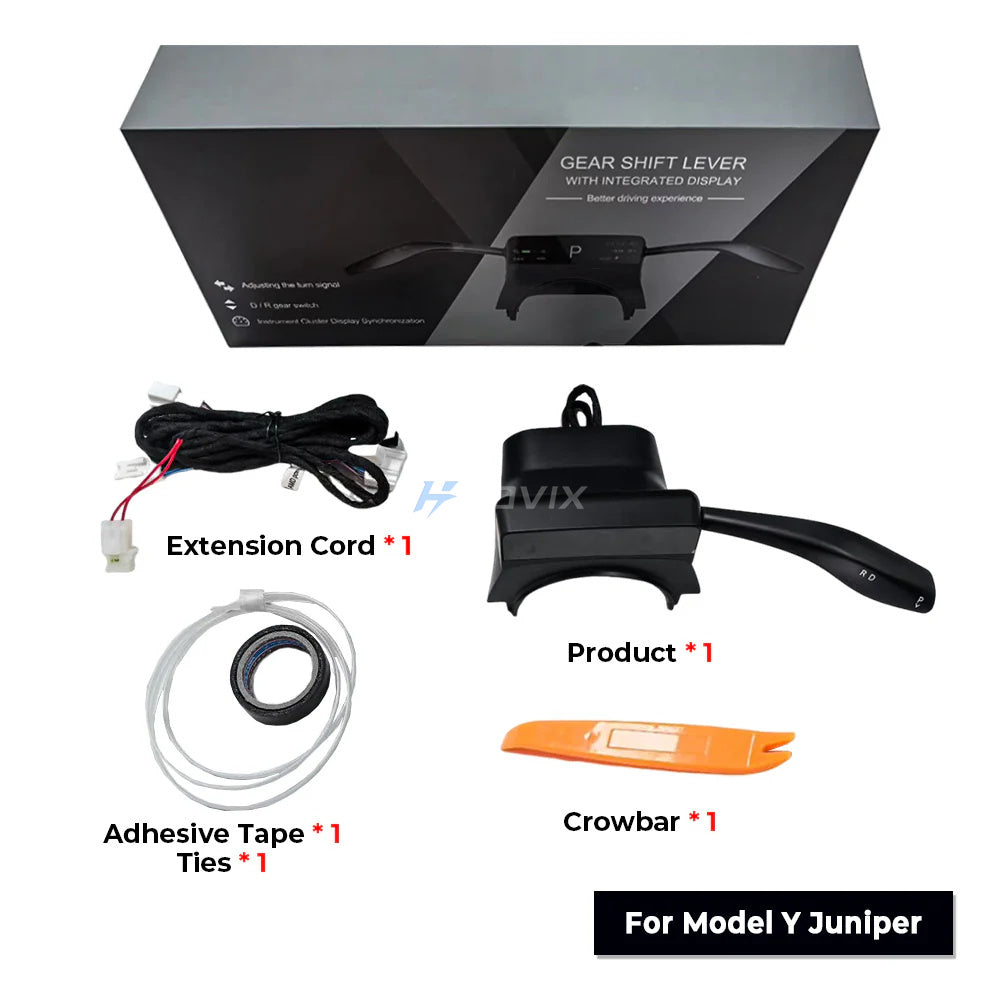 Haovix 3.71-inch Heads Up Display with Gear Shift Control Stalks Upgrade Kit For Mpdel Y Juniper / Model 3 Highland