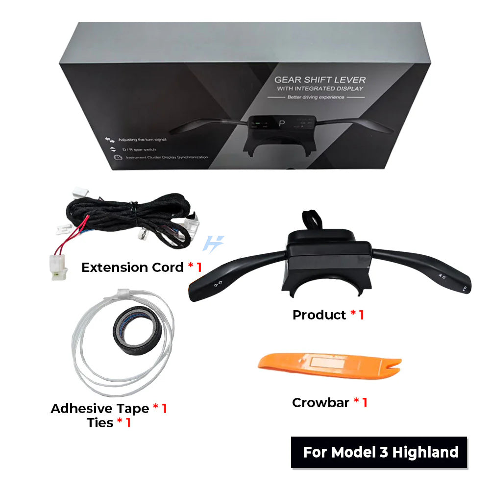 Haovix 3.71-inch Heads Up Display with Gear Shift Control Stalks Upgrade Kit For Mpdel Y Juniper / Model 3 Highland